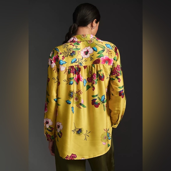 New🌟By Anthropologie Relaxed Buttondown Blouse - Picture 2 of 5